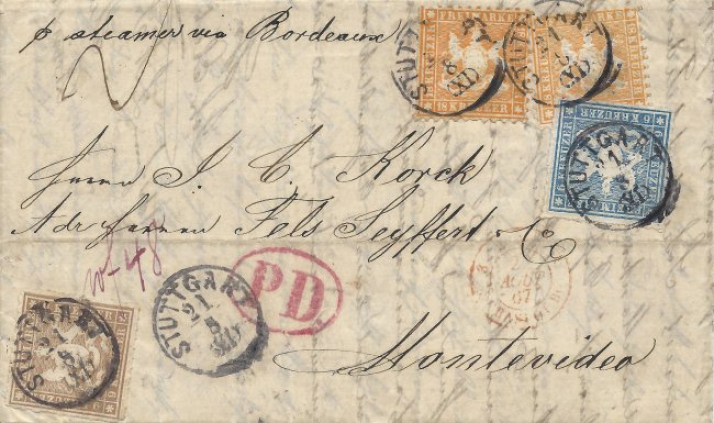 Bezaubernde Albumseiten: Zwei Briefe nach Montevideo